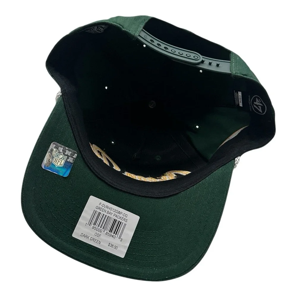 Green Bay Packers '47 Brand MVP DP NFL Overhand Script Snapback Hat Cap‎ New